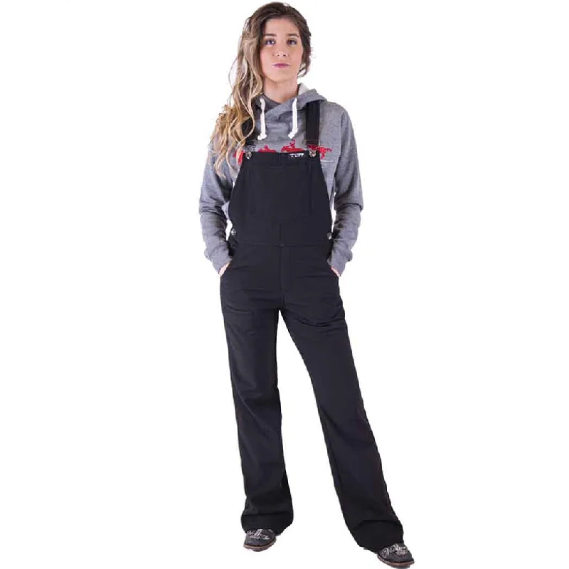 Cowgirl Tuff Women's Black Bib Overalls