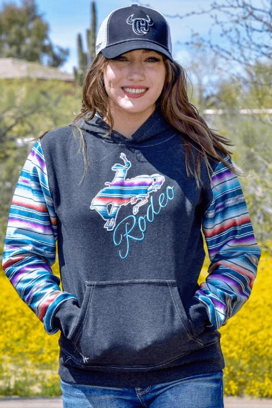 Cowboy Hardware Women's Black Rodeo Raglan Hoodie