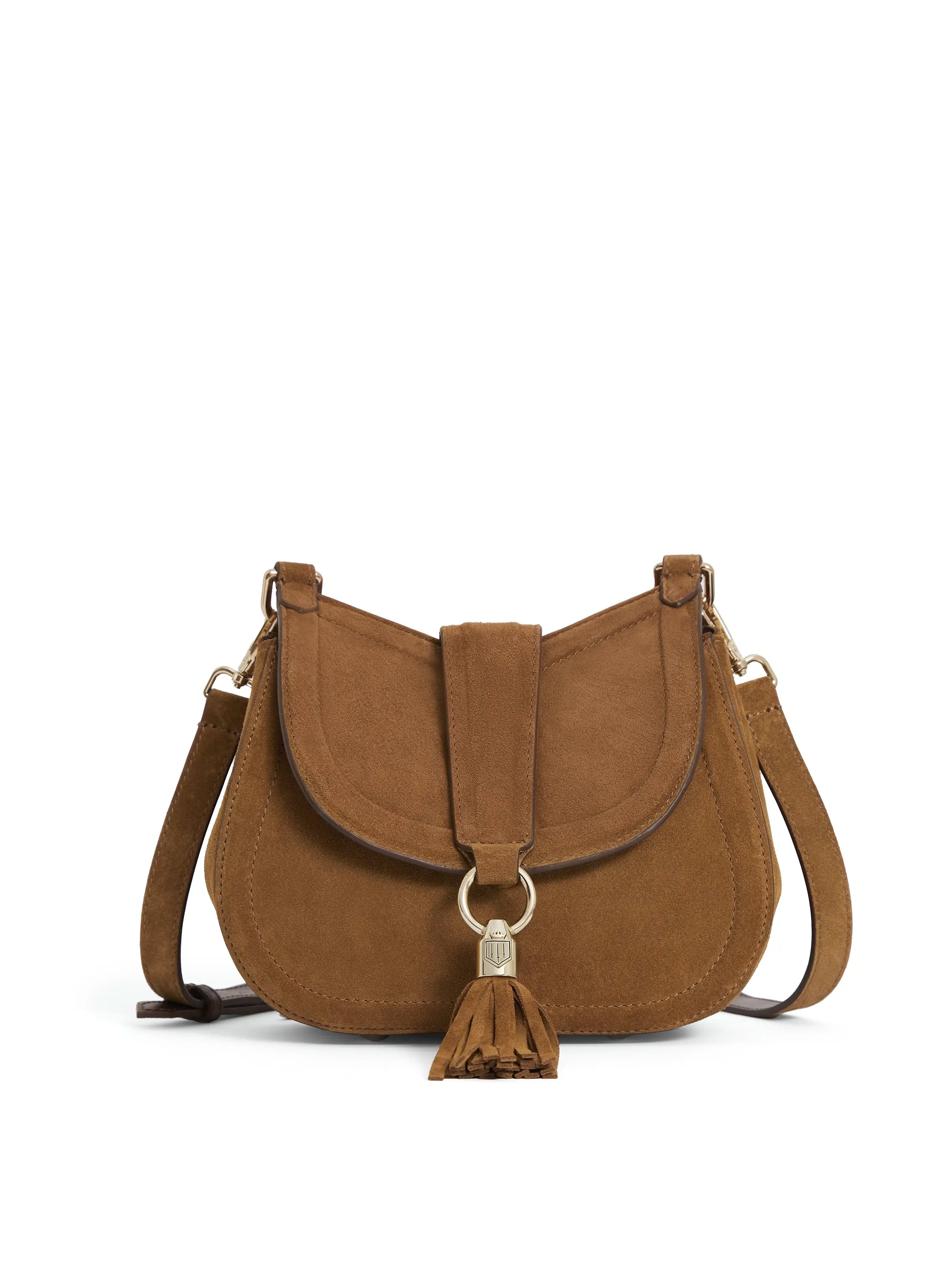 Langham Messenger Bag - Tan Suede