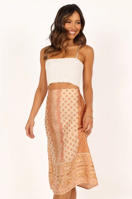 Aleisha Midi Skirt - Golden Papaya