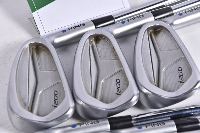 Ping i200 Irons / 4-PW / Blue Dot / Stiff Flex Ping AWT 2.0 Steel Shafts