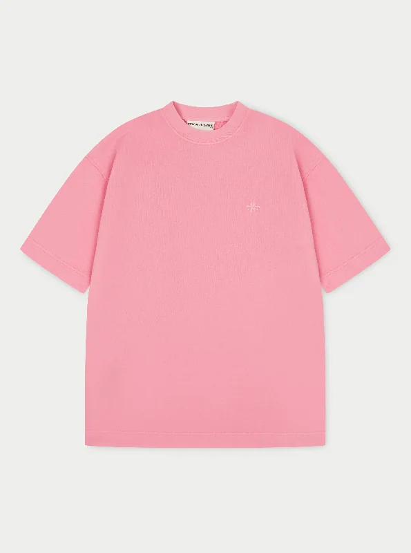 EMBLEM OVERSIZED T-SHIRT - PINK