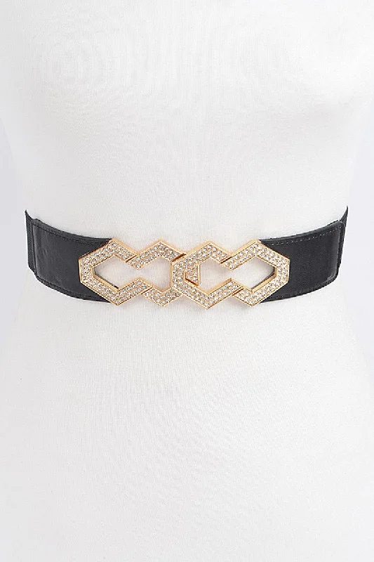 Rhinestone Cuff Elastic Belt