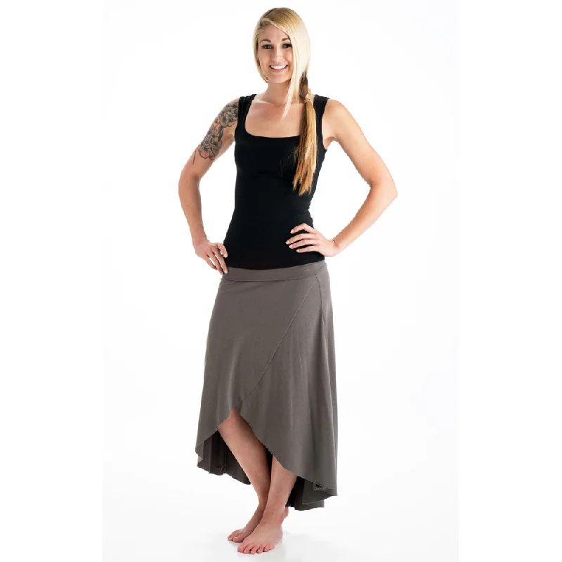 Grace Bamboo Asymmetrical Skirt - Gray