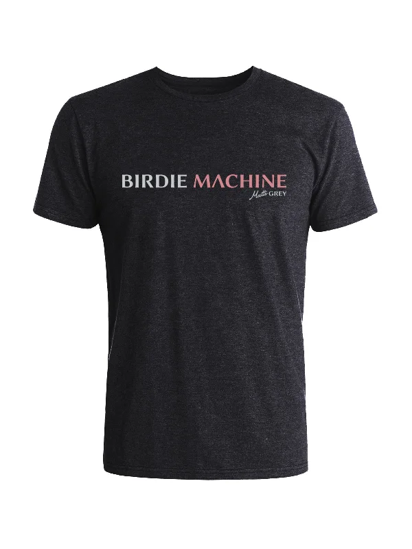 Birdie Machine Tee - Onyx Heather (Salt / Sam Peach)