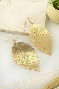 Delicate Gold Leaf Earrings