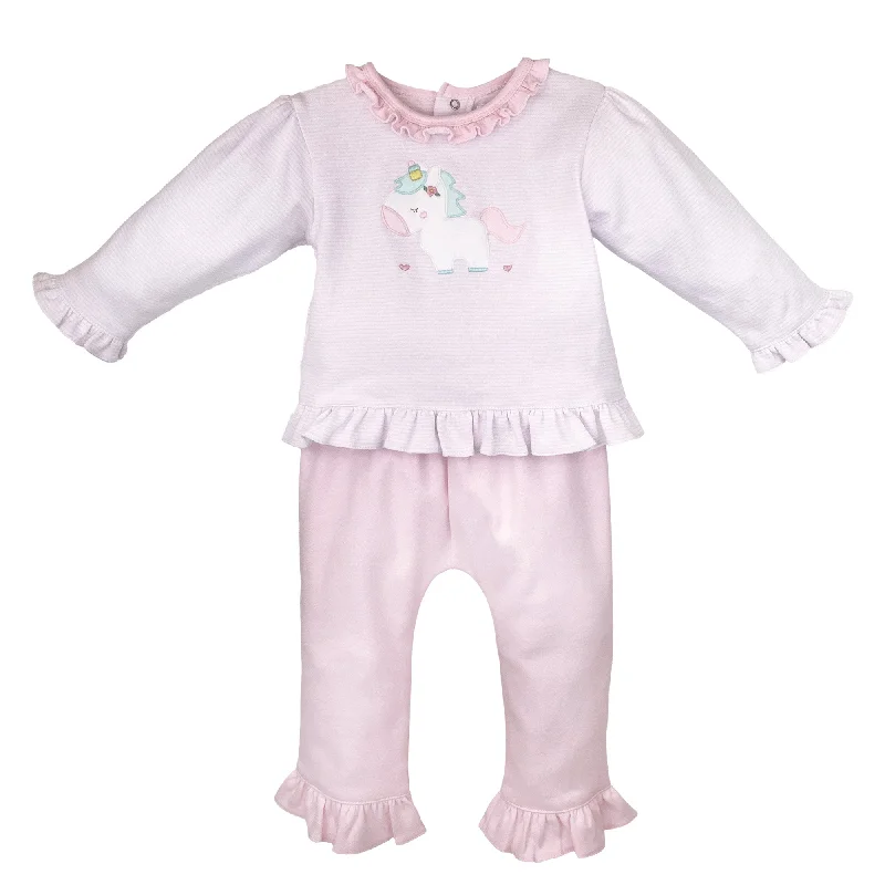 2 Piece Girls Unicorn Top & Pants