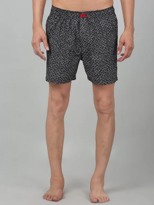 Men's Black Printed Boxer