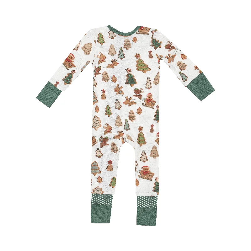 Unisex Gingerbread Sleigh Ride Footie