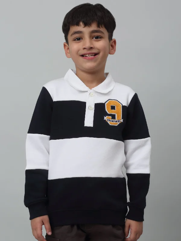 Boys Casual White Full Sleeve Shirt Style Sweatshirt