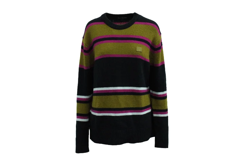 Acne Studios Nima Striped Knit Sweater in Multicolor Wool