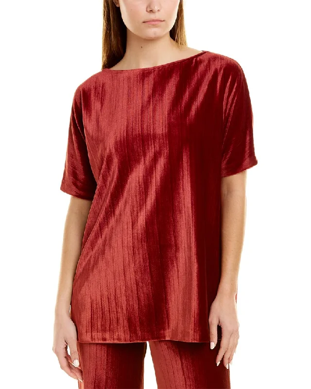 St. John Crushed Velvet Top