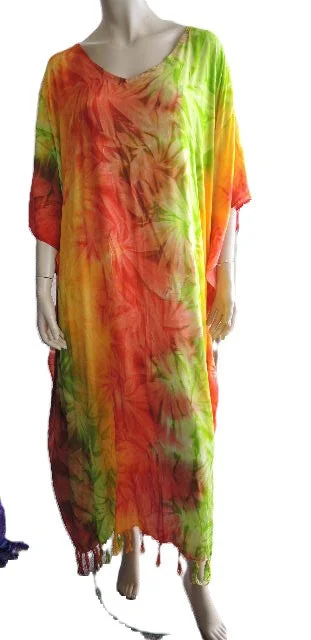 Plusss Orange Tie Dyed Kaftan (Fits up to Size 28)