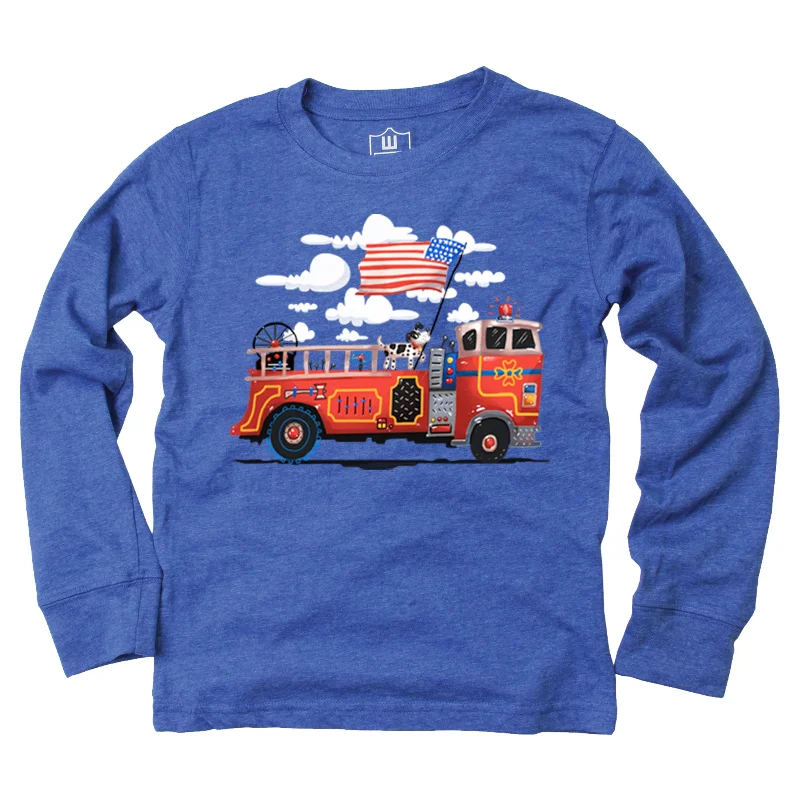 Boys L/S Fire Truck T-Shirt