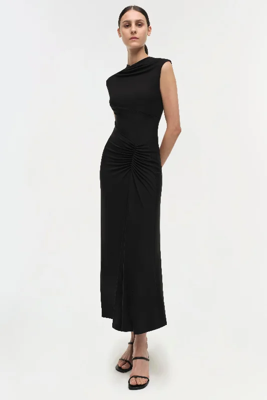 SIMKHAI - Acacia Midi Dress in Black