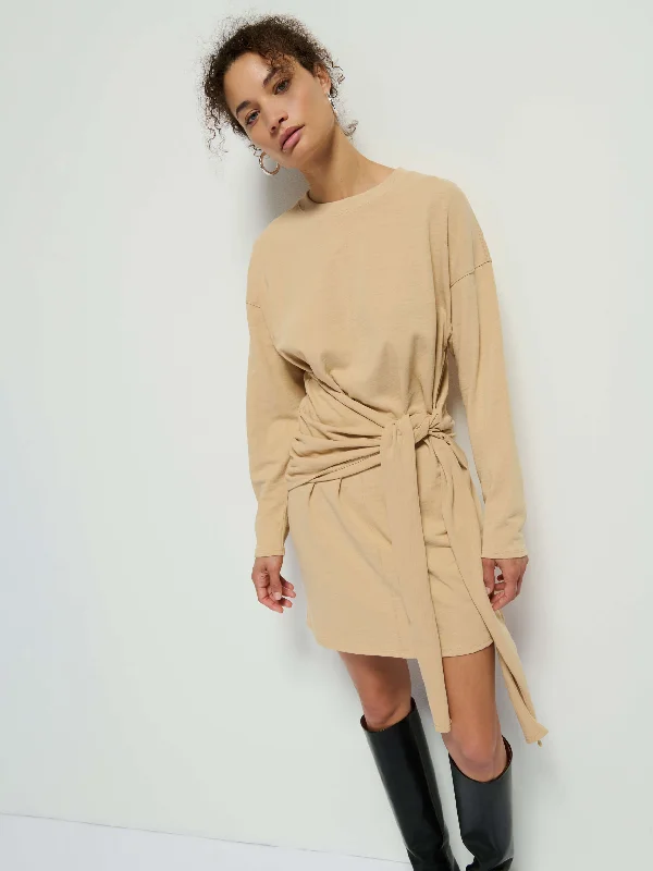 Nation LTD - Gloria Wrap Front Dress in Warm Sand