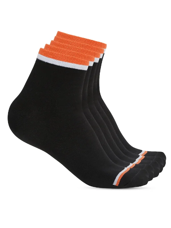 Men's Black   Fashion Ankle length Socks -Pack of 5