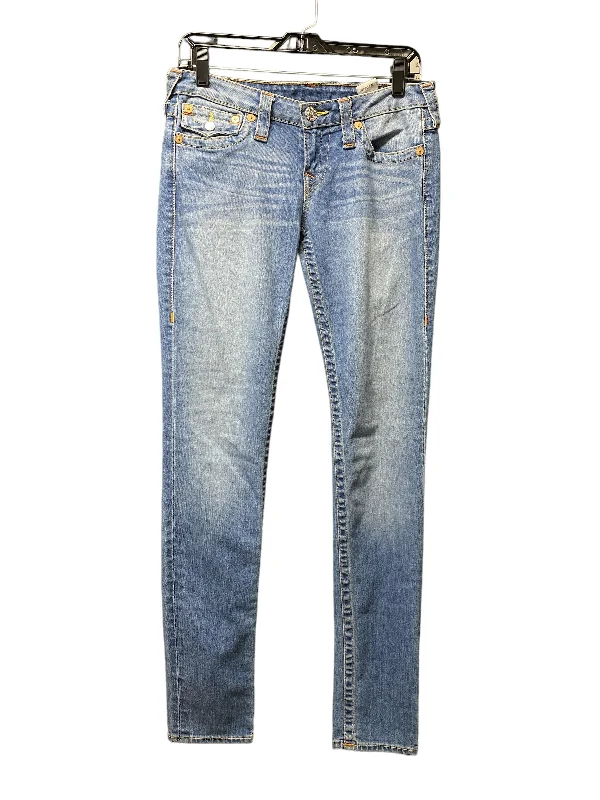 Blue Denim Jeans Designer True Religion, Size 6