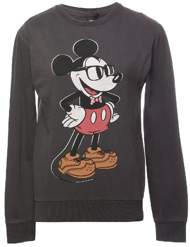 Mickey Mouse Dark Grey Cartoon Sweatshirt - M