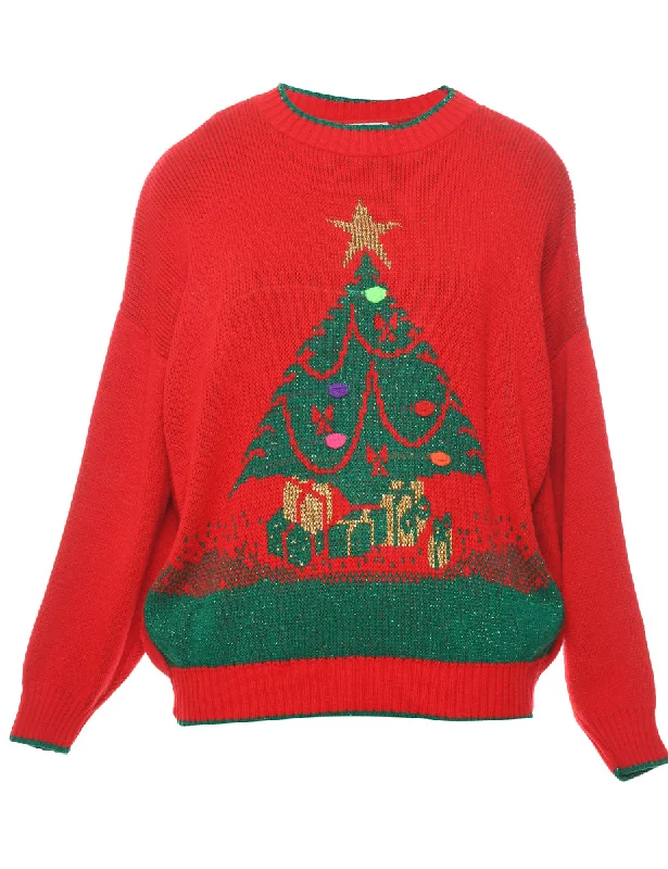 Red Christmas Jumper - L