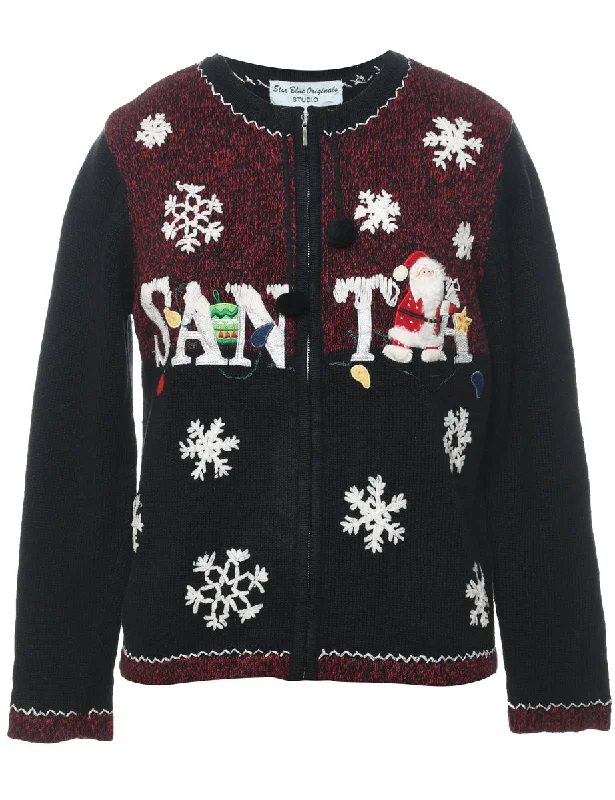 Santa Claus Christmas Cardigan - M