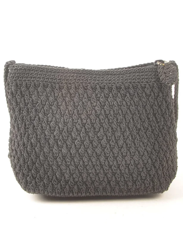 Woven Black Bag - S