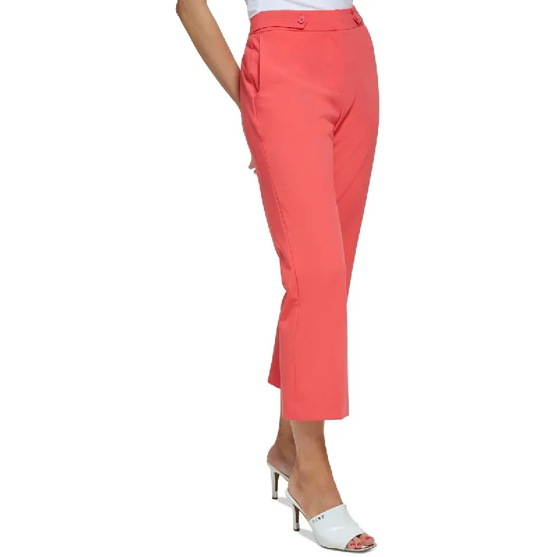 DKNY Womens Petites Crop  Flared Pants