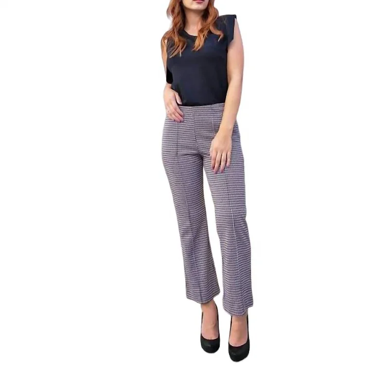 Houndstooth Flare Pant In Multi