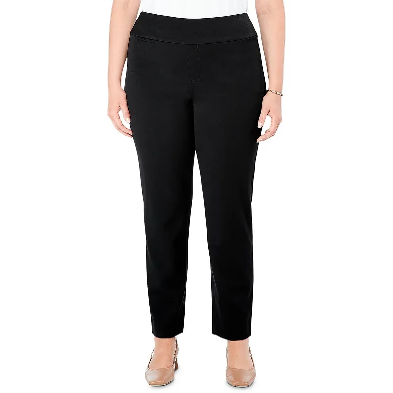 Nic + Zoe Womens Plus Work It Solid Cable Knit Straight Leg Pants