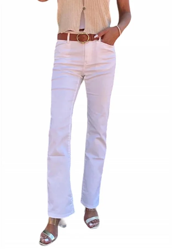 Novel Check Pant In White