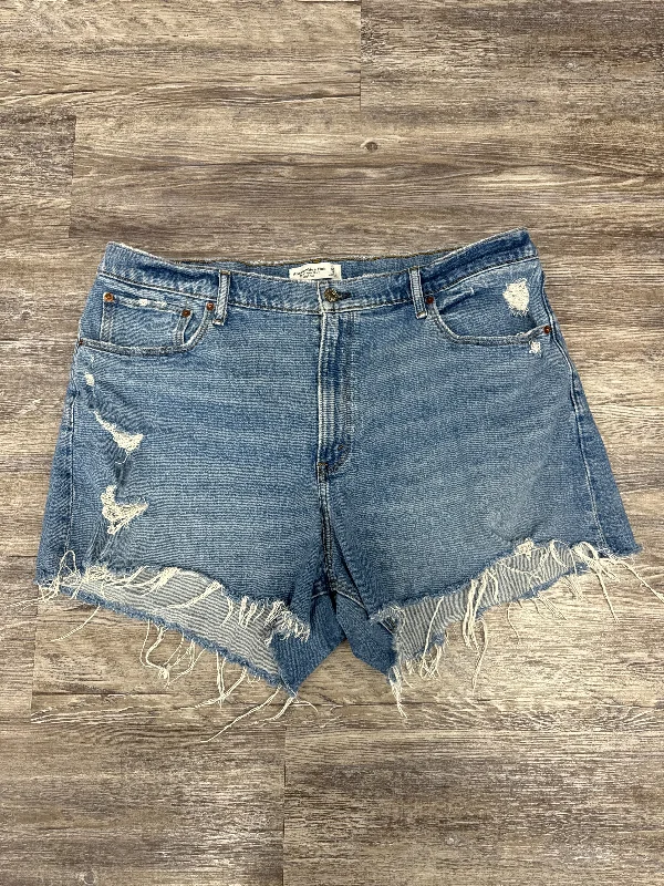 Shorts By Abercrombie And Fitch In Blue Denim, Size: 18