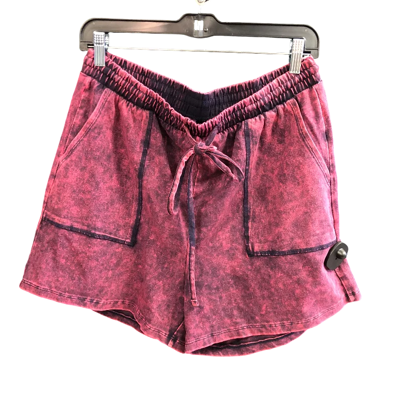 Shorts By Zenana Outfitters In Maroon, Size: L