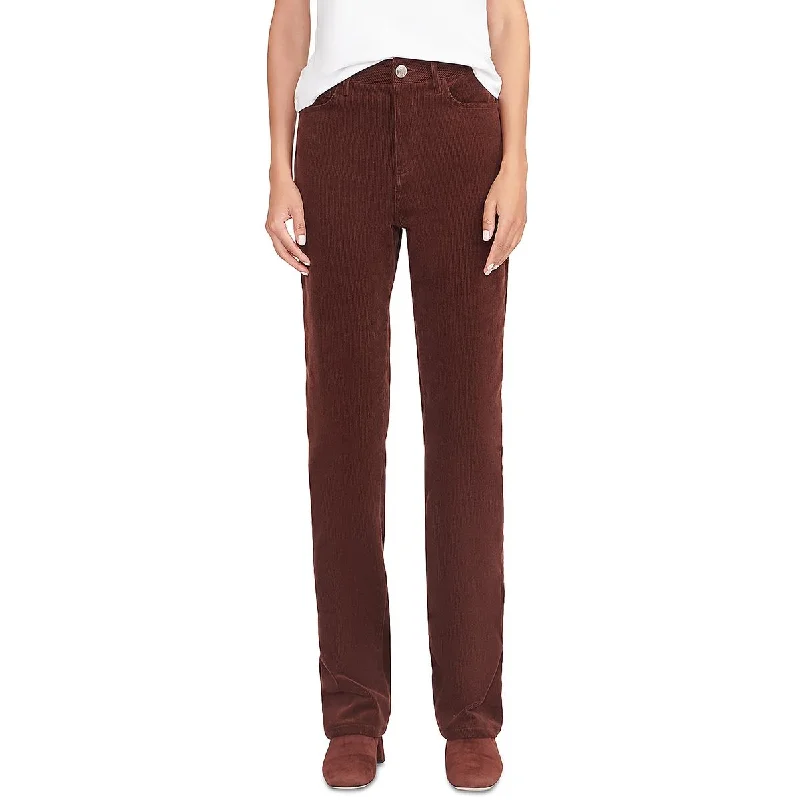 STAUD Womens High Rise Corduroy Straight Leg Pants