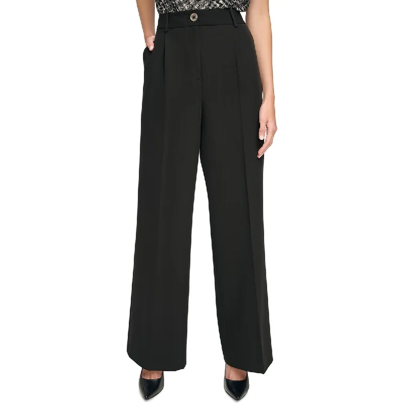 Tommy Hilfiger Womens Mid Rise Office Wide Leg Pants